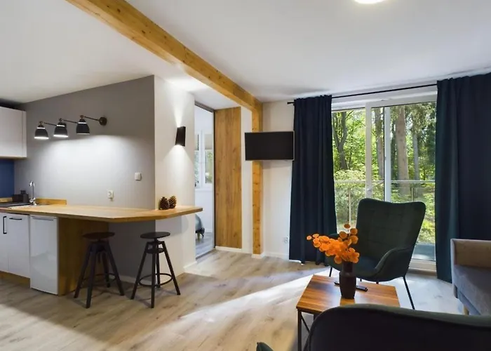 Dabrowka Komfort - W Parku Lesnym , Sauna,grill Апартаменты